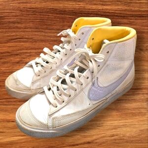 Size 7Y - Nike Blazer Mid '77 GS 'Easter' FJ4644-100 Yellow Blue Grey